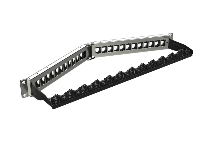 Angled Patch Panel Empty – 24 Ports – 1U from barpa